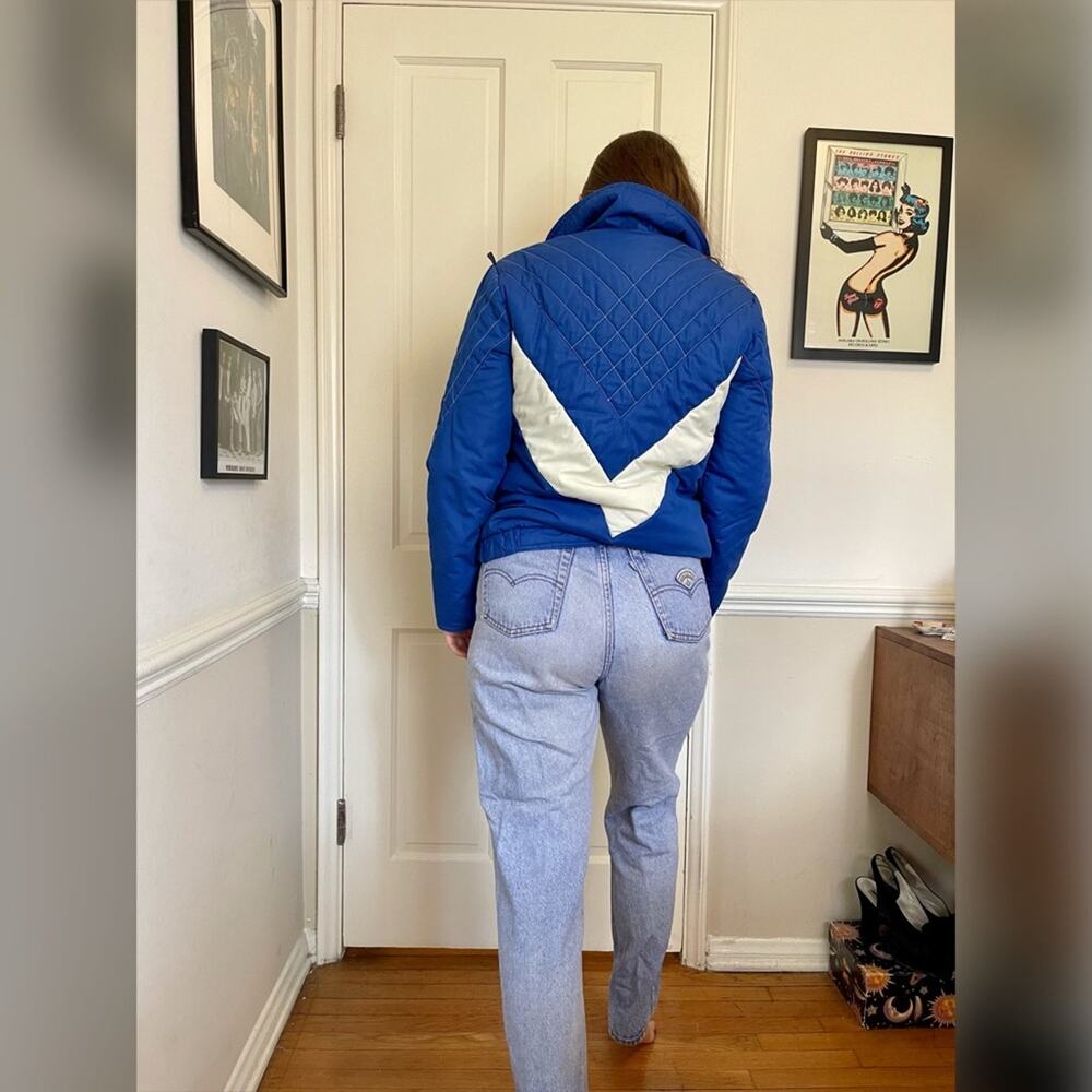70s Vintage Ispo International Blue Ski Coat - Picture 3 of 12